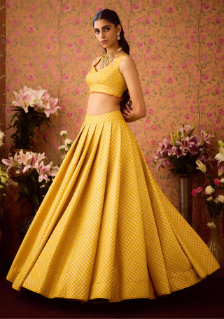 Lehenga Set – Yellow Festive Wedding – Shyam Narayan Prasad