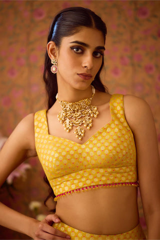 Lehenga Set – Yellow Festive Wedding – Shyam Narayan Prasad