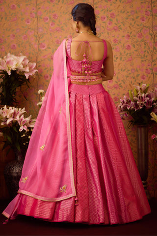 Lehenga Set – Pink Festive Wedding Embroidered – Shyam Narayan Prasad