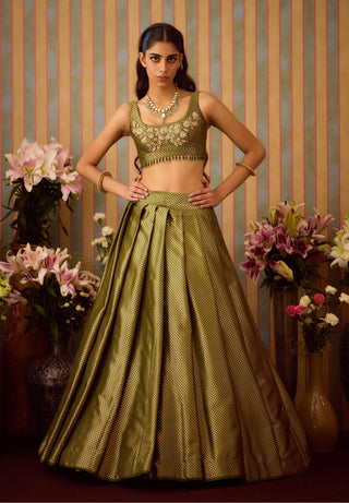 Lehenga Set – Green Festive Wedding – Shyam Narayan Prasad