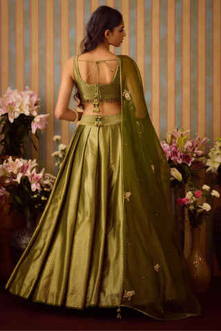 Lehenga Set – Green Festive Wedding – Shyam Narayan Prasad