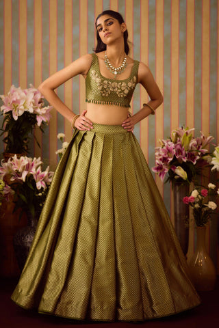 Lehenga Set – Green Festive Wedding – Shyam Narayan Prasad