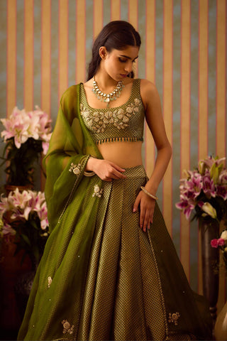 Lehenga Set – Green Festive Wedding – Shyam Narayan Prasad