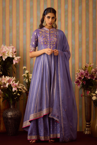 Sharara Set – Purple Festive Wedding – Shyam Narayan Prasad