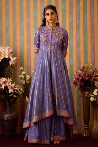 Sharara Set – Purple Festive Wedding – Shyam Narayan Prasad