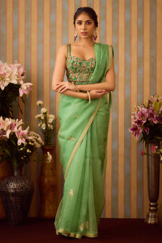 Saree Set – Green Festive Wedding – Shyam Narayan Prasad