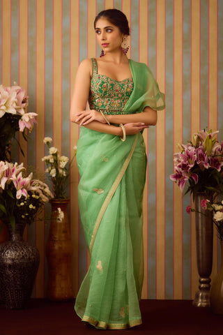 Saree Set – Green Festive Wedding – Shyam Narayan Prasad