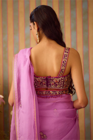 Saree Set – Purple Festive Wedding – Shyam Narayan Prasad