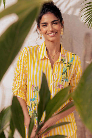 Yellow co-ord set for Contemporary Wear - Soft Vector Ludo by Nautanky