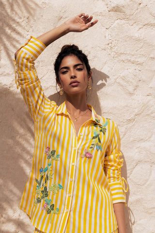 Yellow co-ord set for Contemporary Wear - Soft Vector Ludo by Nautanky