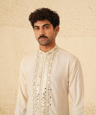 Designer Kurta Set for Contemporary Wear – Ivory Serenel Nyro by Shreyansh Designs