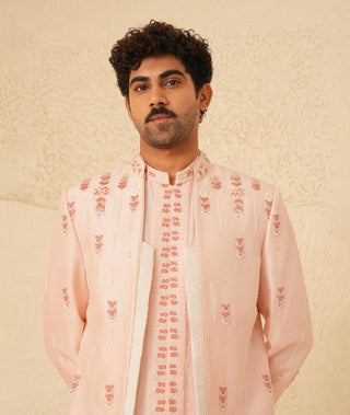 Indo Western Jacket Set for Contemporary Wear – Pink Serenel Cornel by Shreyansh Designs
