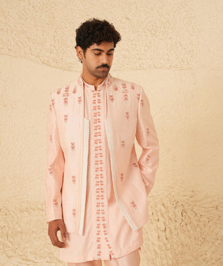 Indo Western Jacket Set for Contemporary Wear – Pink Serenel Cornel by Shreyansh Designs