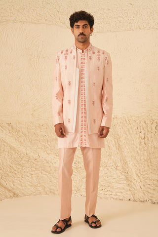 Indo Western Jacket Set for Contemporary Wear – Pink Serenel Cornel by Shreyansh Designs