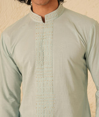 Kurta Set for Contemporary Wear – Blue Serenel Aurel by Shreyansh Designs