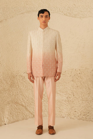Pink Indo-Western Jacket Set for Indian Wedding – Serenel Lenardo by Shreyansh Designs