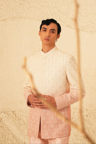 Pink Indo-Western Jacket Set for Indian Wedding – Serenel Lenardo by Shreyansh Designs