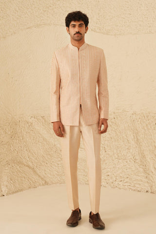 Pink Bandhgala Set for Indian Wedding – Serenel Saverio by Shreyansh Designs