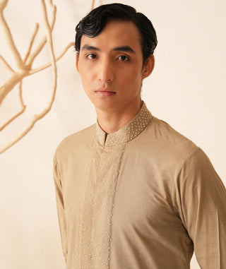 Gold Kurta Set for Indian Wedding – Serenel Ivans by Shreyansh Designs