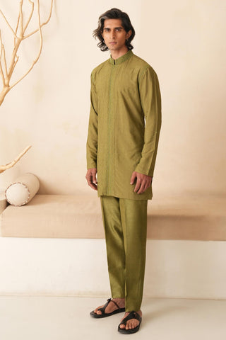 Green Kurta Set for Indian Wedding – Serenel Egor by Shreyansh Designs