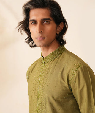Green Kurta Set for Indian Wedding – Serenel Egor by Shreyansh Designs