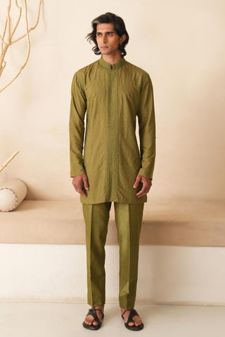 Green Kurta Set for Indian Wedding – Serenel Egor by Shreyansh Designs