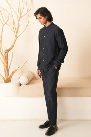 Men's Kurta Set for Indian Wedding - Blue Serenel Saimon by Shreyansh Designs