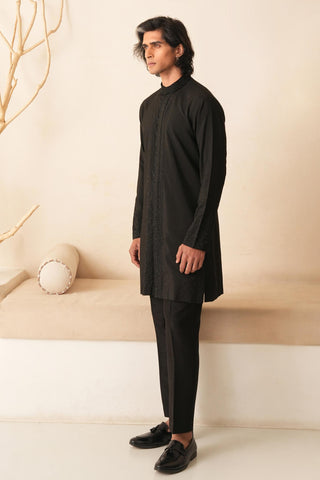 Black Kurta Set for Indian Wedding - Serenel Lio by Shreyansh Designs