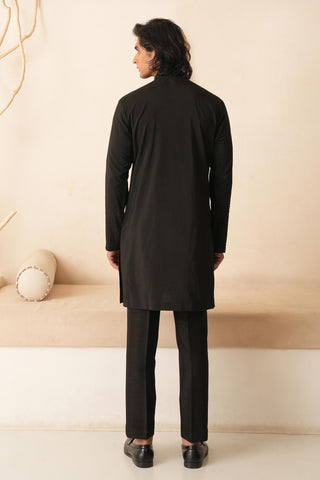 Black Kurta Set for Indian Wedding - Serenel Lio by Shreyansh Designs