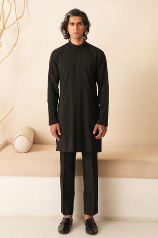 Black Kurta Set for Indian Wedding - Serenel Lio by Shreyansh Designs