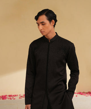 Kurta Set for Indian Wedding – Serenel Anthoney Black by Shreyansh Designs