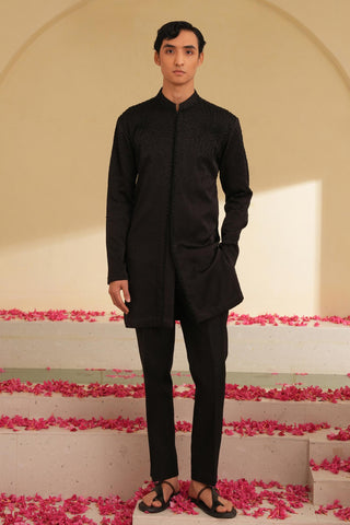 Kurta Set for Indian Wedding – Serenel Anthoney Black by Shreyansh Designs