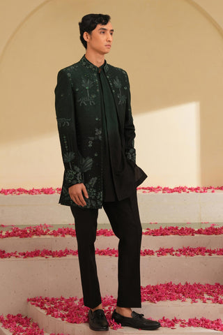 Indo Western Set for Indian Wedding – Black Serenel Mikhail by Shreyansh Designs