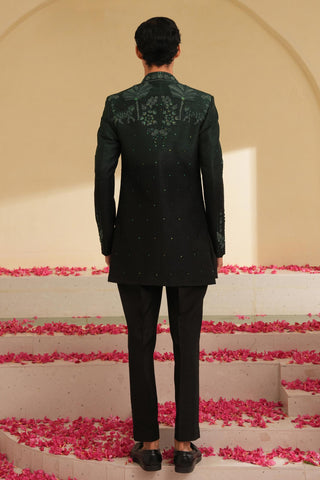 Indo Western Set for Indian Wedding – Black Serenel Mikhail by Shreyansh Designs