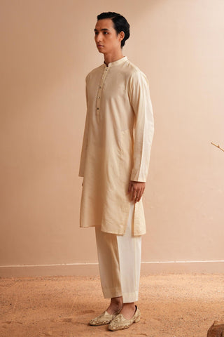 Kurta Set for Indian Wedding – Ivory Serenel Yermark by Shreyansh Designs