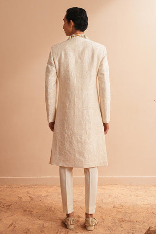Sherwani Set for Indian Wedding – Ivory Serenel Ishamel by Shreyansh Designs