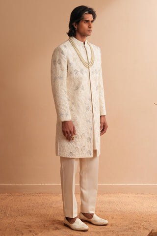 Sherwani Set for Indian Wedding – Ivory Serenel Vladimir by Shreyansh Designs