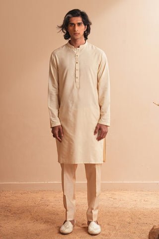Kurta Set for Indian Wedding – Beige Serenel Iver by Shreyansh Designs