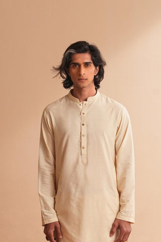 Kurta Set for Indian Wedding – Beige Serenel Iver by Shreyansh Designs