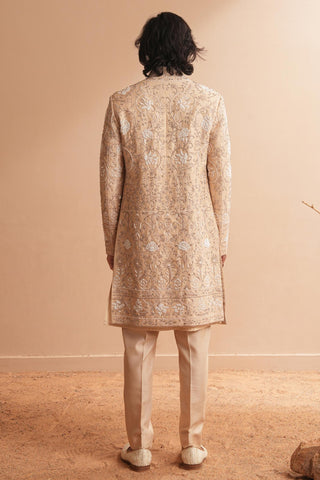 Sherwani Set for Indian Wedding – Beige Serenel Viserys by Shreyansh Designs