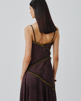 Ajrakh Dress Contemporary Wear – Purple Wildflower by Aroka