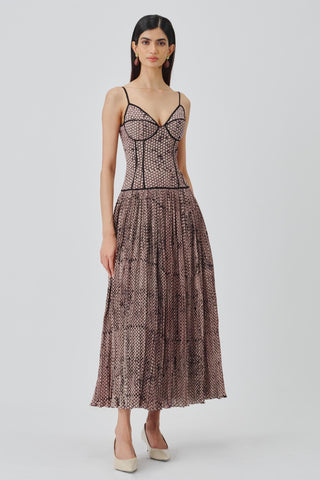 Corset Dress Contemporary Wear – Beige Reva by Aroka