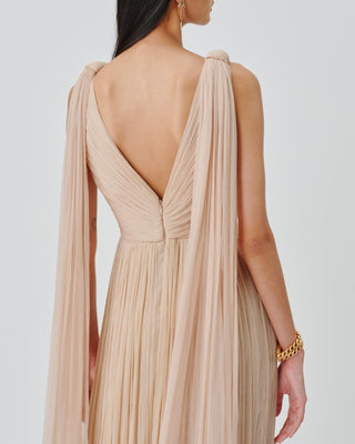 Gown Contemporary Wear – Beige Athena Ruched by Aroka