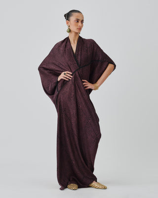 Purple Kaftan Dress Contemporary Wear â€“ Amaya by Aroka