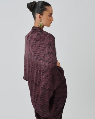 Purple Kaftan Dress Contemporary Wear â€“ Amaya by Aroka