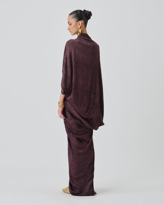 Purple Kaftan Dress Contemporary Wear â€“ Amaya by Aroka
