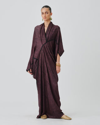 Purple Kaftan Dress Contemporary Wear – Amaya by Aroka