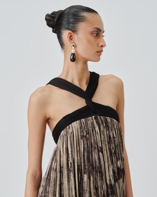 Beige Mulmul Dress Contemporary Wear – Dusk by Aroka