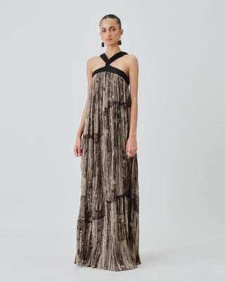 Beige Mulmul Dress Contemporary Wear – Dusk by Aroka