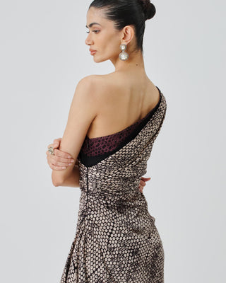 Beige Mini Dress Contemporary Wear – Odette by Aroka